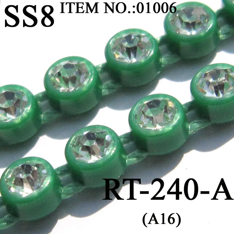 SS8 Plastic Crystal Rhinestone Banding Jewellery Making Accessories 10Yards/lot Crystal Rhinestone Banding Trim AM TAIDIAN