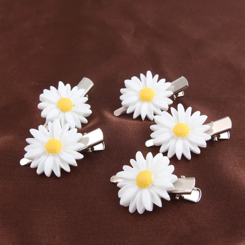 AE CANFLY 5 шт женские Девушки Романтические маленькие белые ромашки заколки для