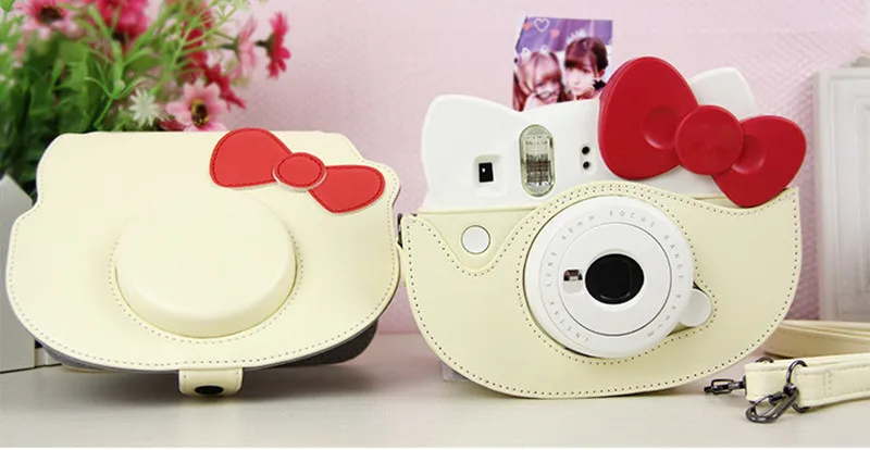 Чехол для камеры с бантом для Fujifilm Instax camera Cheki Mini hello kitty камера с плечевым ремнем