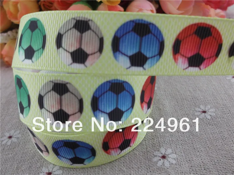 2013 Новое прибытие 7/8 ''(22 мм) Футбольная набивная лента из grosgrain спортивная лента с логотипом лента 10 ярдов