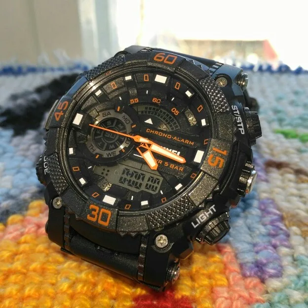 Skmei Fashion Dial Outdoor Sports Watches Men Electronic Quartz Digital  Watch 50m Waterproof Wristwatches Relogio Masculino 1228 - Quartz  Wristwatches - AliExpress