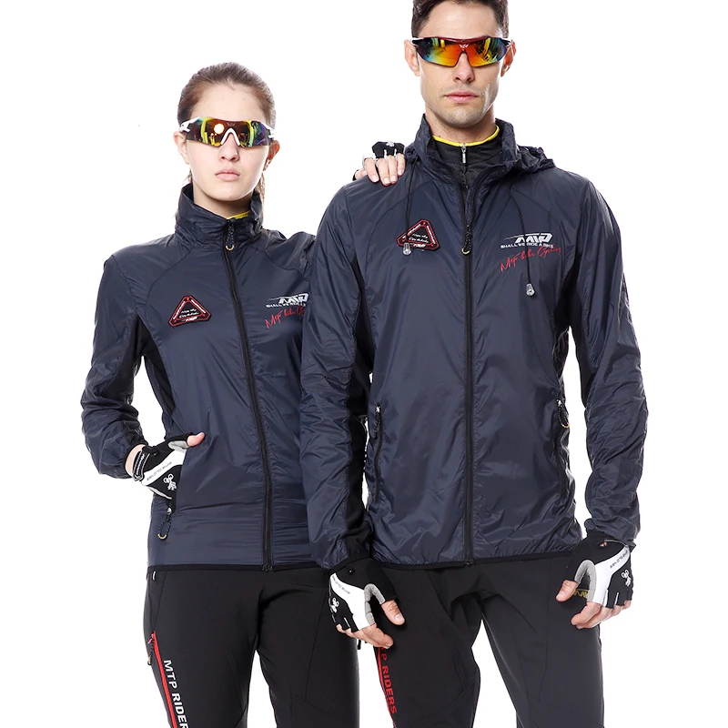 2017 Autumn Hooded Cycling Jacket Windproof Cloth Jersey Long Sleeve Coat Breathable Men Road Mountain Bike |