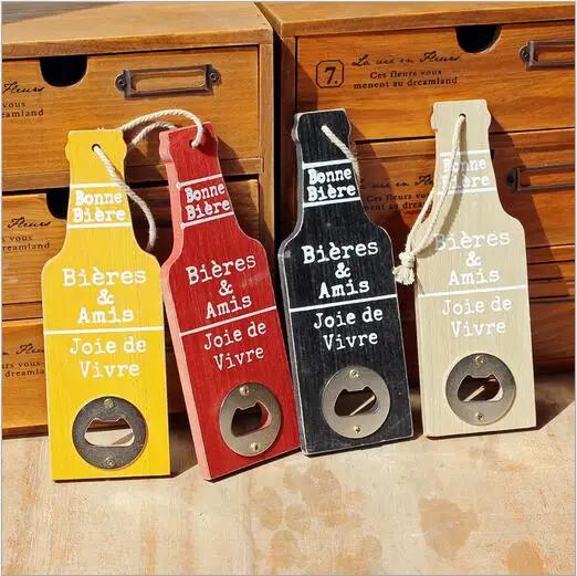 Творческий деревянный открывалка для бутылок пива Ресторан кокса бутылка Отель