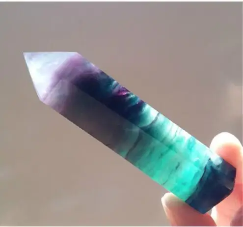 

top quality rainbow fluorite quartz crystal points / wands for healing