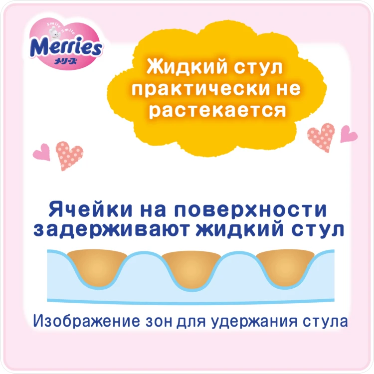Merries подгузники размер S 4-8 кг 82 шт | Мать и ребенок