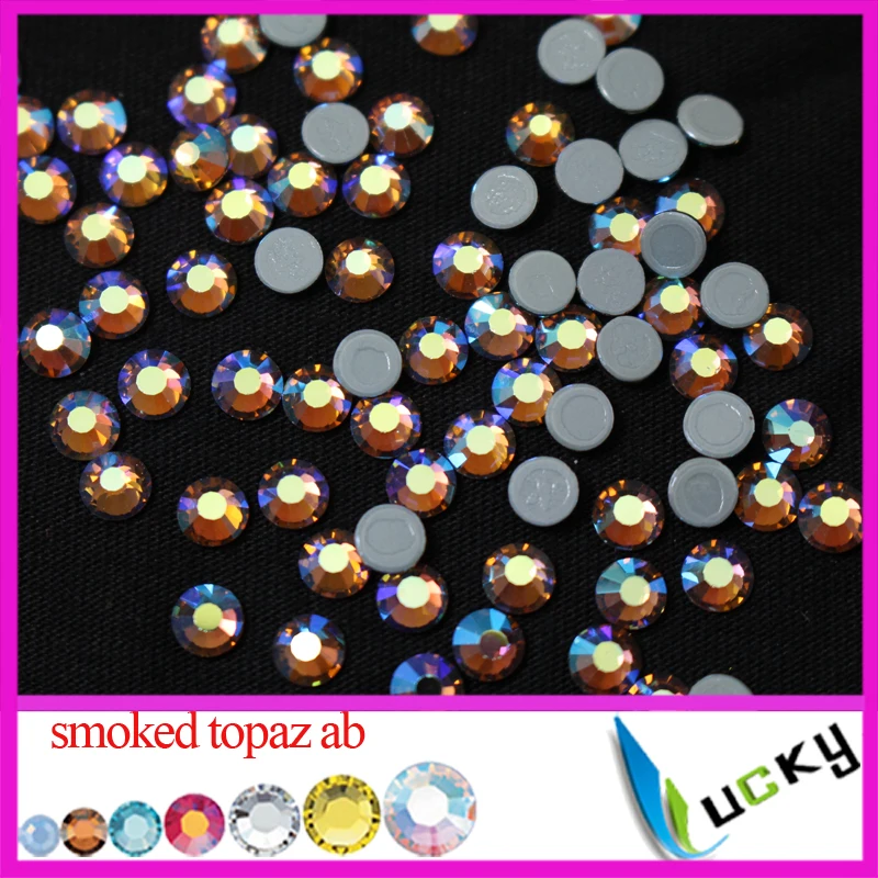 Высококачественная плоская задняя стразы горячей фиксации! 1440 шт. ss20 дымчатый
