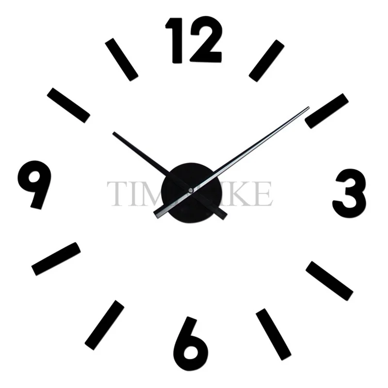 Акриловые металлические настенные часы Wal с 3D наклейками кварцевые механизмом
