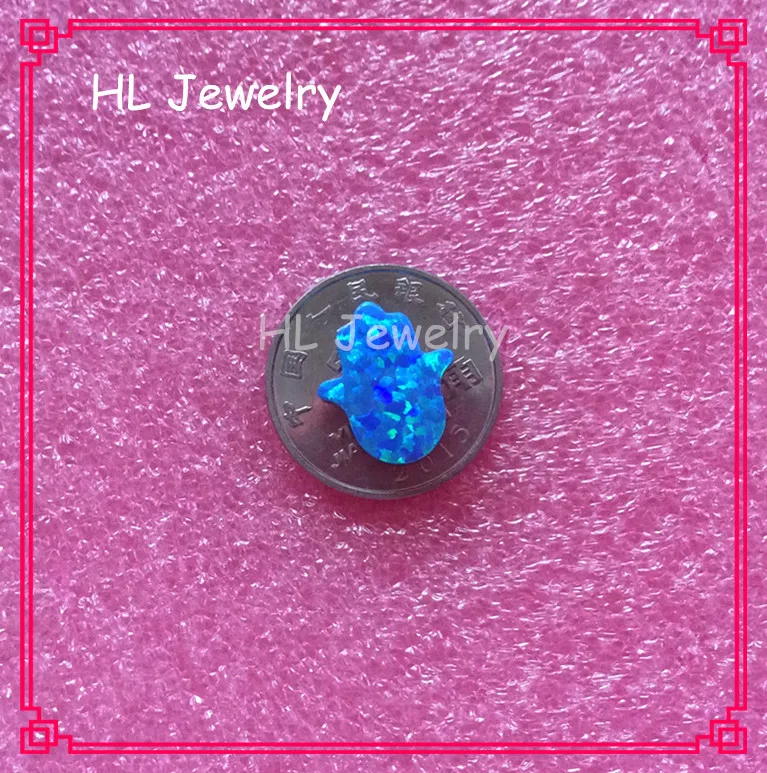 

11*13 мм опал хамса ювелирные изделия рабочие серьги-гвоздики/браслет/ожерелья для женщин Op05 синий синтетический опал хамса ручная подвеска