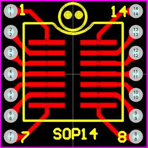 Free Shipping!! 4pcs SOP14 adapter plate / SO14 SOJ14 turn widebody DIP14 tinned /Electronic Component | Электронные компоненты