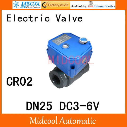 

CWX-25S Stainless steel Motorized Ball Valve 1" DN25 Water control Angle valve DC3-6V 2 way wires CR-02