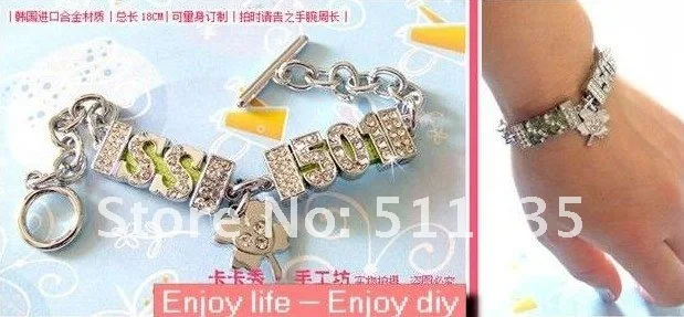 DIY ювелирных изделий 50 шт./партия 8 мм S горный хрусталь горка Очаровательная Буква для 8 мм ошейник для домашних животных