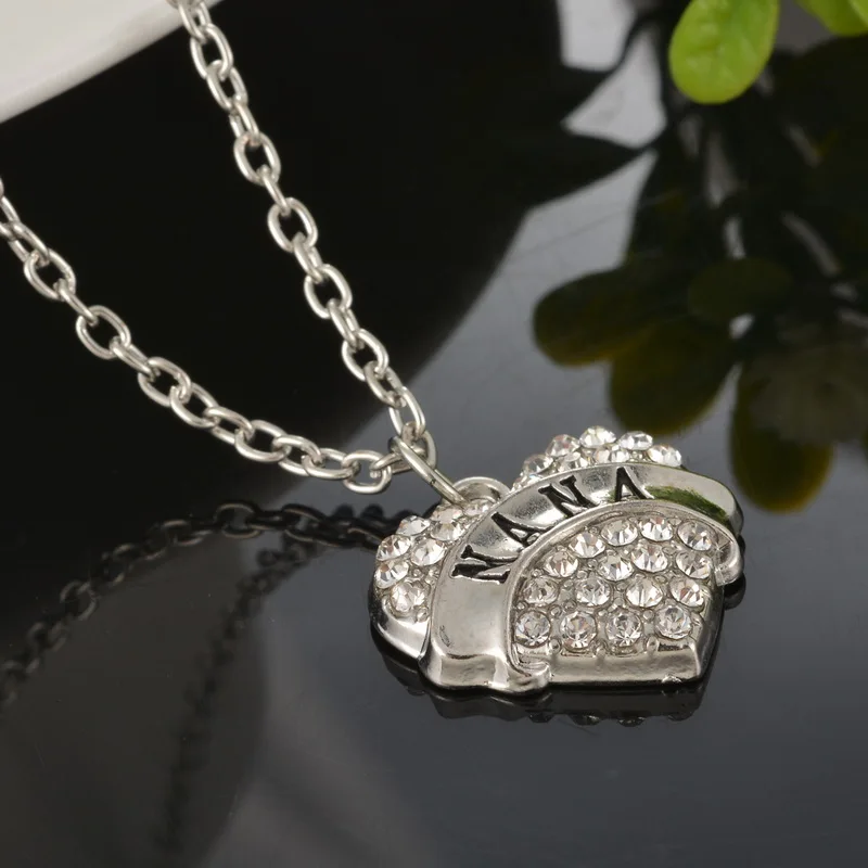 Модное ожерелье с подвеской в виде сердца со стразами для сестры дочери мамы Наны
