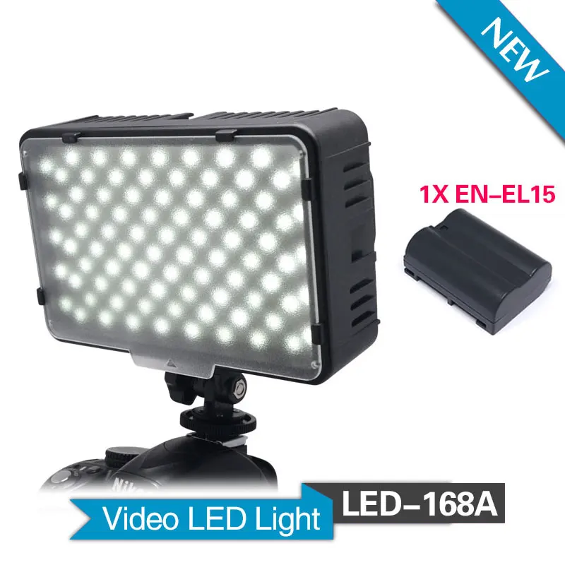 

Светодиодная лампа для видеосъемки Mcoplus 168A с 1 батареей для видеокамер и цифровых зеркальных камер