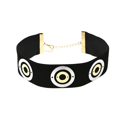 Женщины моды панк choker ожерелье ворота готический медь кругов партии ювелирных