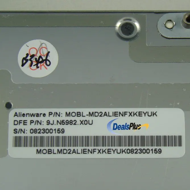 Новая клавиатура для ноутбука с британской раскладкой для DELL Alienware M15X 9J. N5982.X0U MOBL-MD2ALIENFXKEYUK с подсветкой