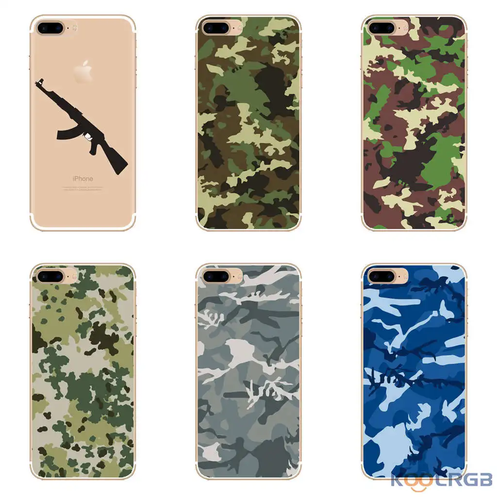 Koolrgb моды прекрасный классический тпу телефон case солдат армии камуфляж печати