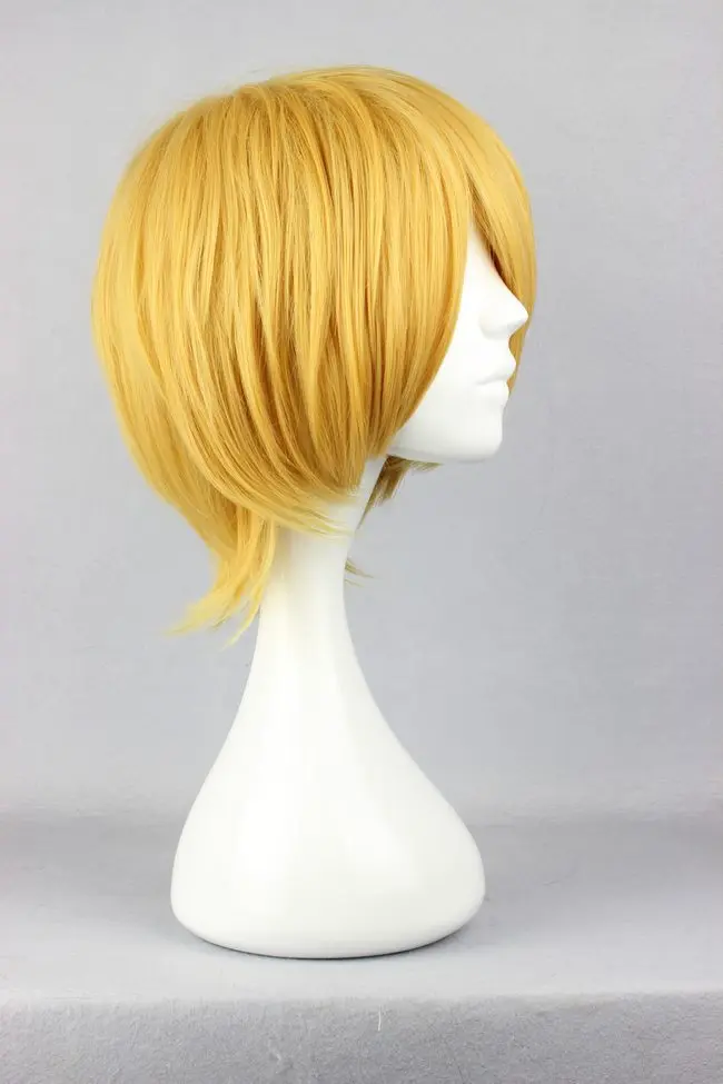 MCOSER 35 см короткие прямые синтетические блонд цвет косплей костюм парик Высокая температура волокна волос WIG-262A