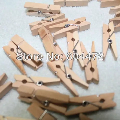 X50 крошечные Деревянные прищепки мята мини фото стенку баннер зажимы Baby Shower