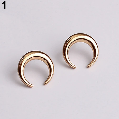 Женская Мода Корейский Стиль дугообразные Полумесяц Уха Стад Серьги|studs earrings fashion