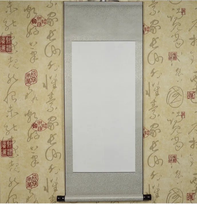 Китайская живопись бумага в рамке каллиграфическая прокрутка пустая четыре фута