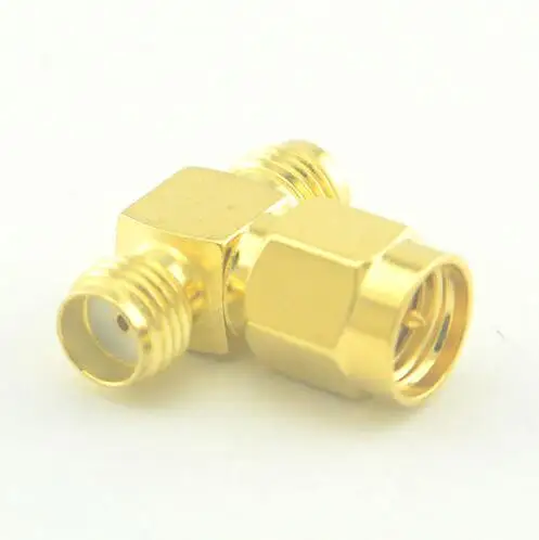 2 Pieces SMA Adapter RP Plug Male to Jack Female 3 Way Connector | Обустройство дома