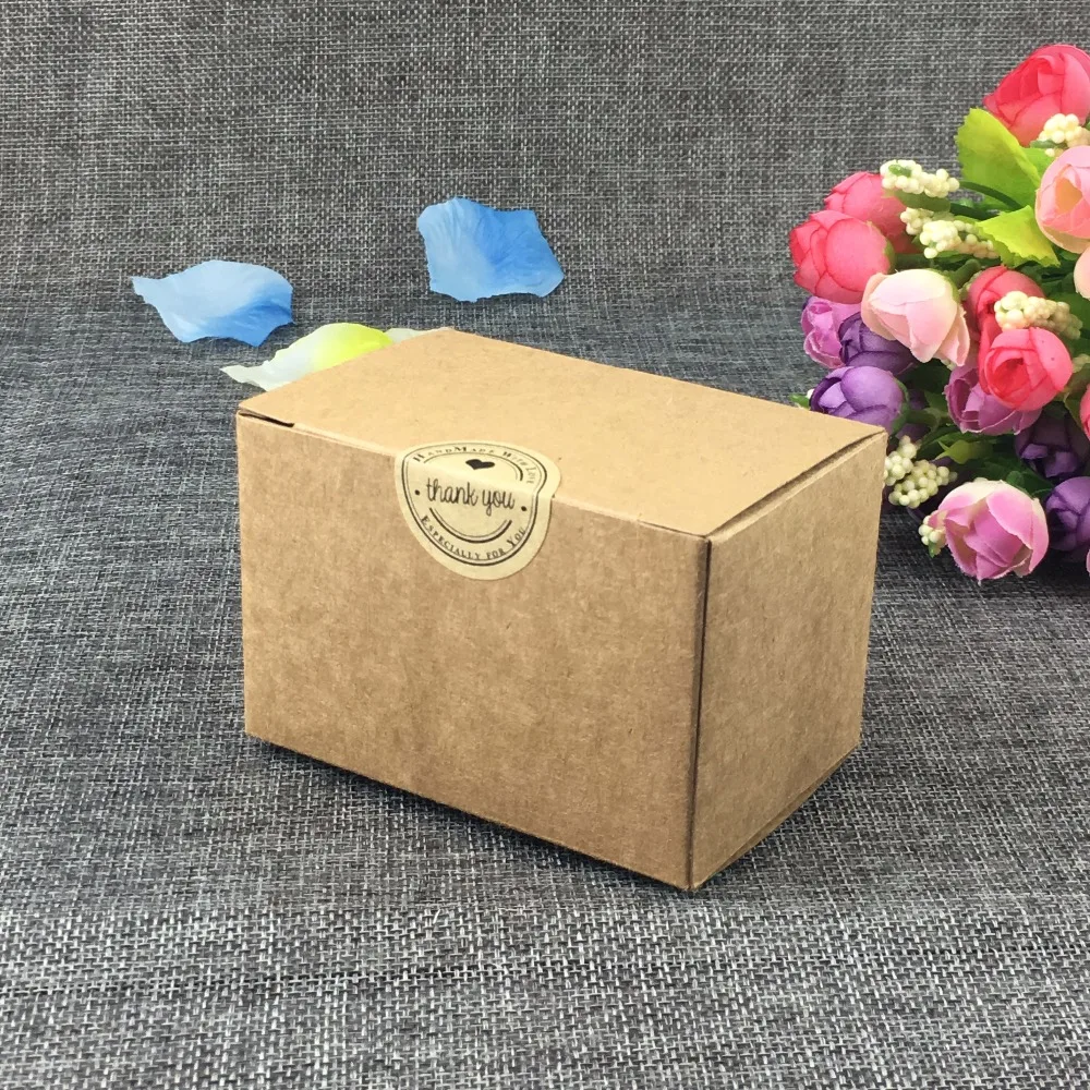 Подарочная коробка из крафт-бумаги, 50 шт./лот, 10*5*6 см, с логотипом под заказ от AliExpress WW
