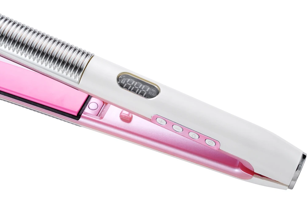 Керамика анион выпрямления волос ЖК дисплей бигуди для завивки Выпрямитель Flat Iron