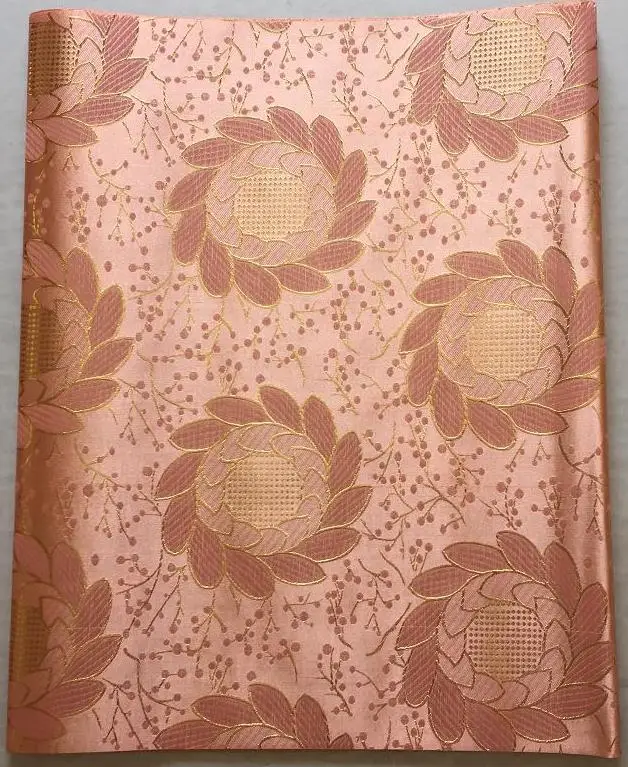 Оптом и в розницу персиковый + золотой цветочный Африканский женский головной