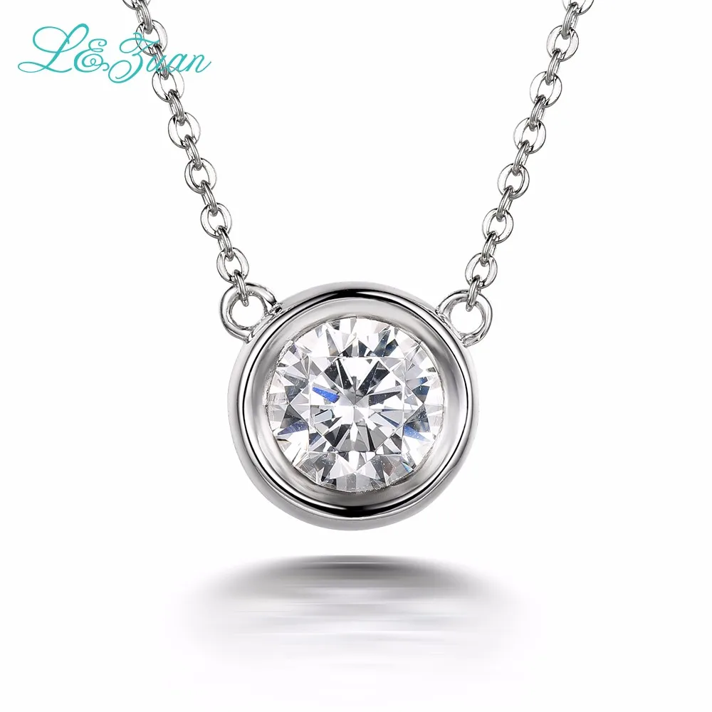 I& Zuan, 925 пробы, серебро, 1.4ct, алмазная подвеска, ожерелье для женщин, простое маленькое круглое каменное ожерелье, хорошее ювелирное изделие, подарок для влюбленных