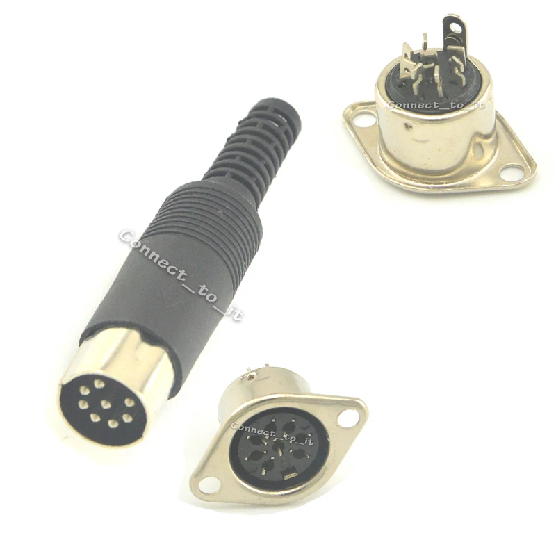 10 шт. 8-контактный разъем DIN на гнездо 2 отверстия панель крепление адаптера и с