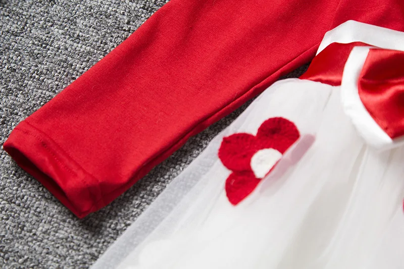 Красные синие детские платья для девочек платье принцессы с длинными рукавами