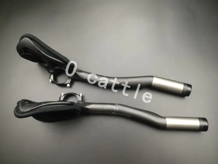 Carbono fibra DE Bicicleta DE estrada o apoio braco resto guiador tt aerobar Triathlon bar Bicicleta guiador pecas - Цвет: Многоцветный