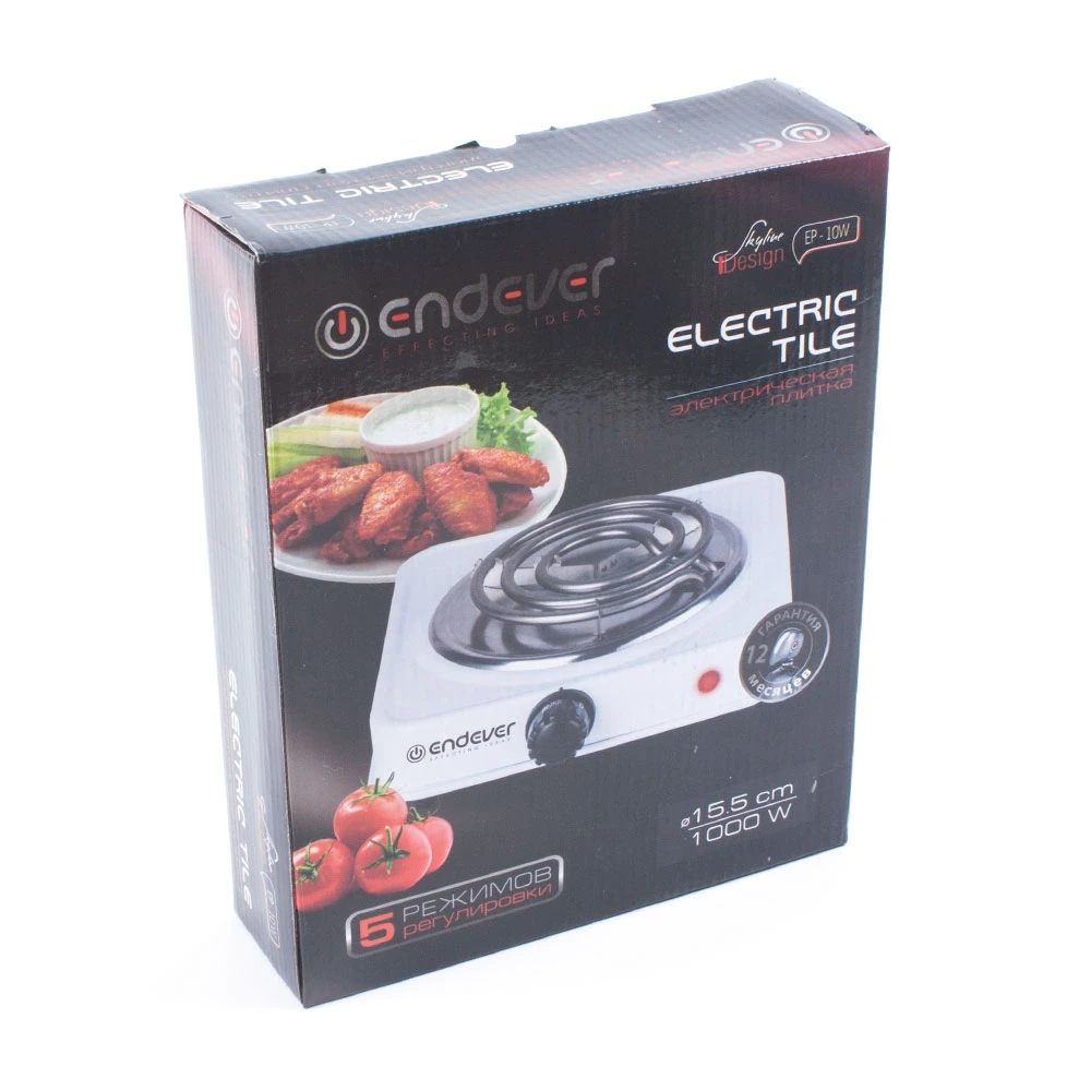 Tile electric Endever Skyline EP-10W 1000 watts 1 burner white |