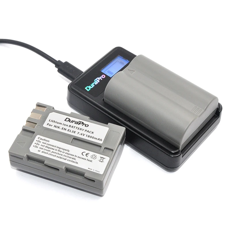 2 предмета EN-EL3e EL3e 7,4 V 1800 мА/ч, Камера Батарейки+ ЖК-дисплей USB Зарядное устройство для Nikon D70 D70S D80 D90 D100 D200 D300 D300S D700 Камера