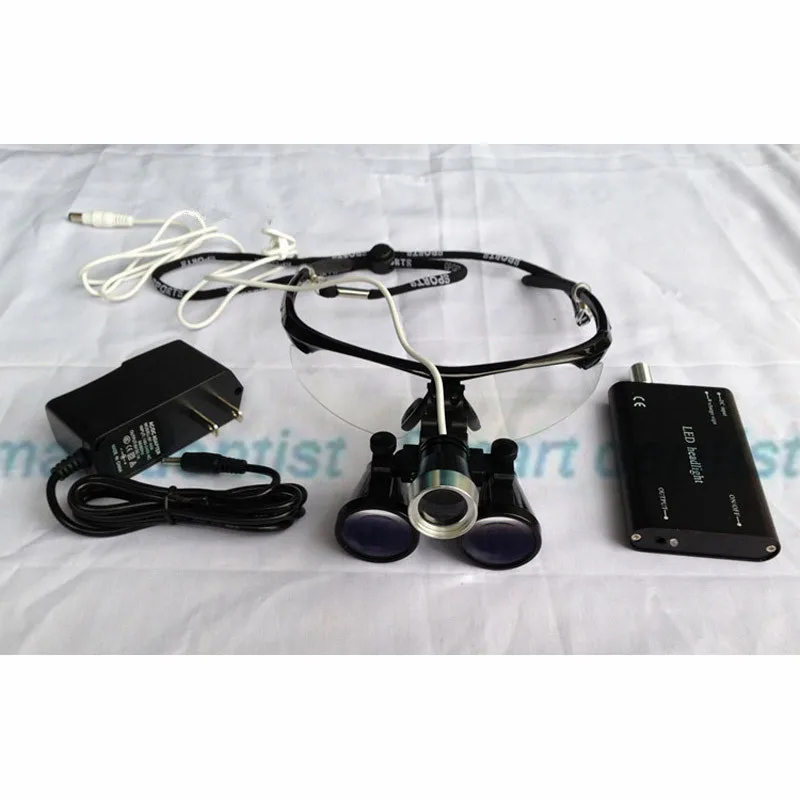Metal box 2.5 times magnification surgical magnifying medical led dental operation loupe oral operate magnifier headlight
