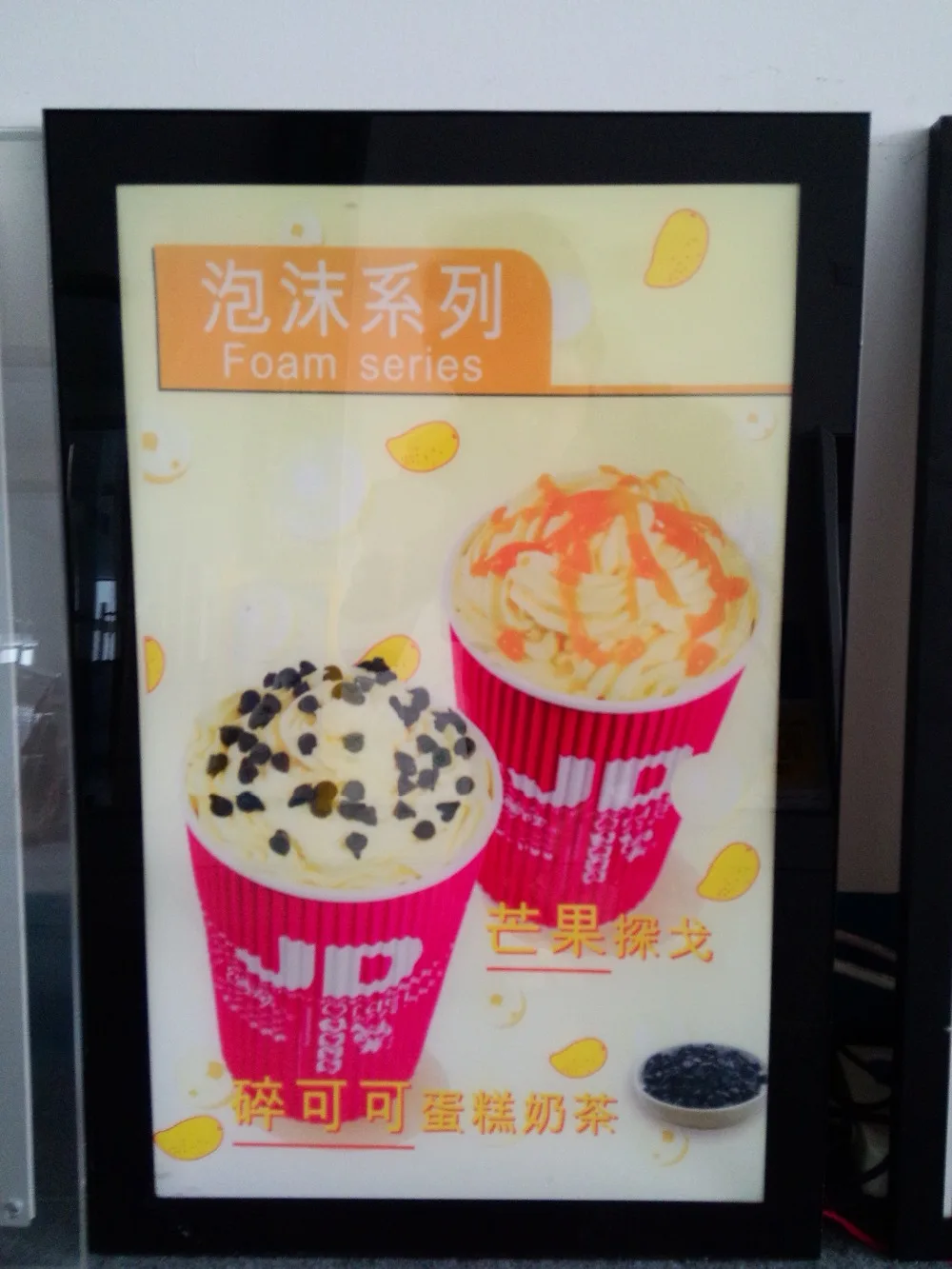 Ультратонкая алюминиевая рамка для меню со светодиодным Rstaurant световая коробка