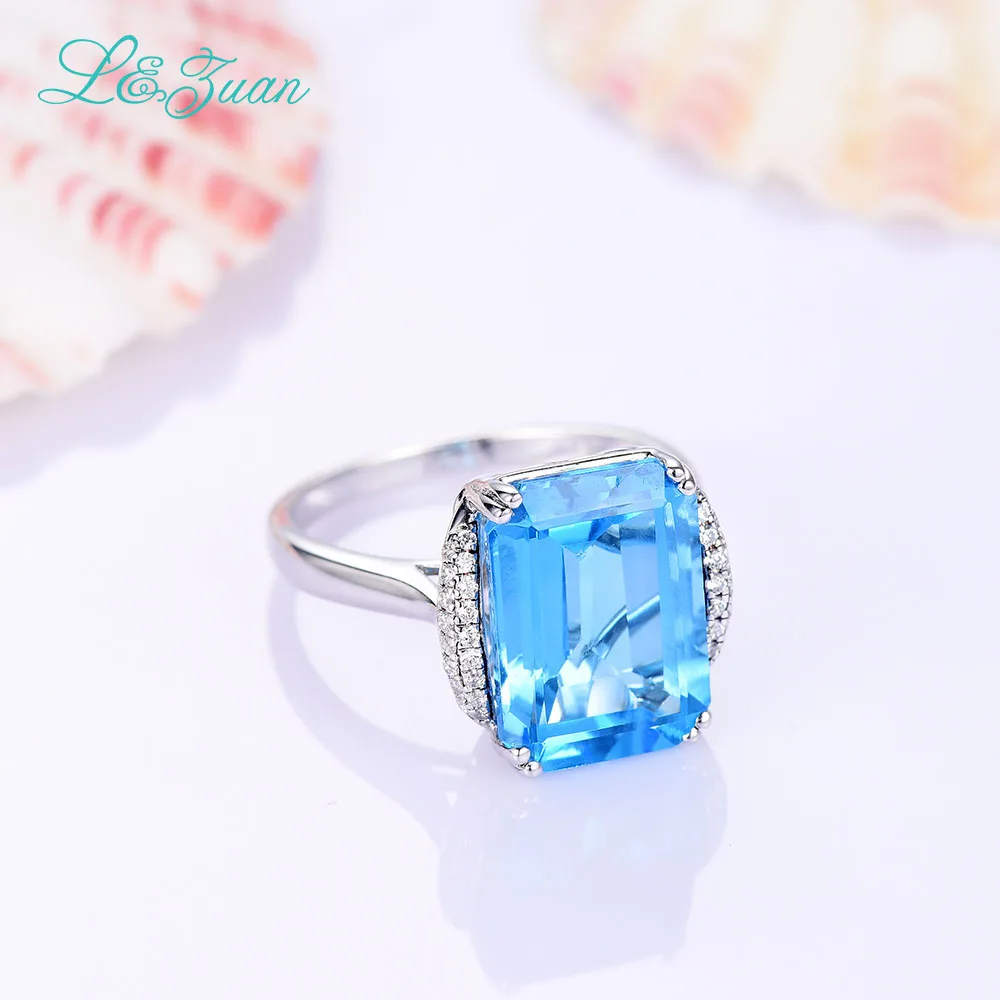 Женское кольцо из серебра 925 пробы с натуральным топазом|ring fashion|ring forrings for women |