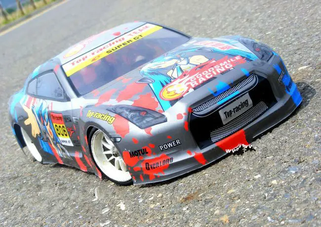S037 GTR 1/10 1:10 пвх окрашены тела Shell для 1/10 rc хобби Гоночная машина 2 шт./лот