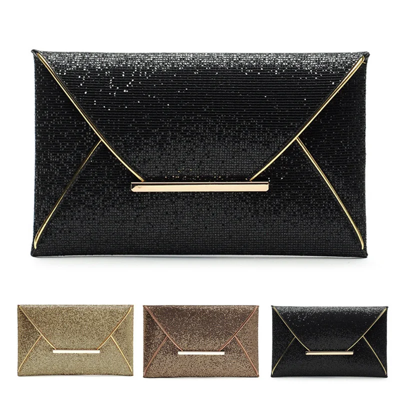 

Women Fashion Glitter Sequins Handbag Party Evening Envelope Clutch Bag