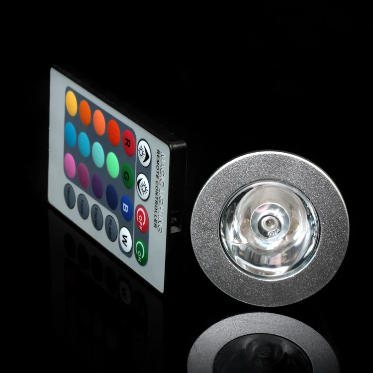 E27 3 Вт RGB светодиодный светильник лампа Точечный светильник Lampara RGB светодиодный светильник для дома вечерние светильник для бара декор с rgb-контроллером 110 В 220 В
