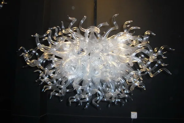 

New 2016 Custom Made Italian Dale Style White Colored Hand Blown Glass Murano Chandelier