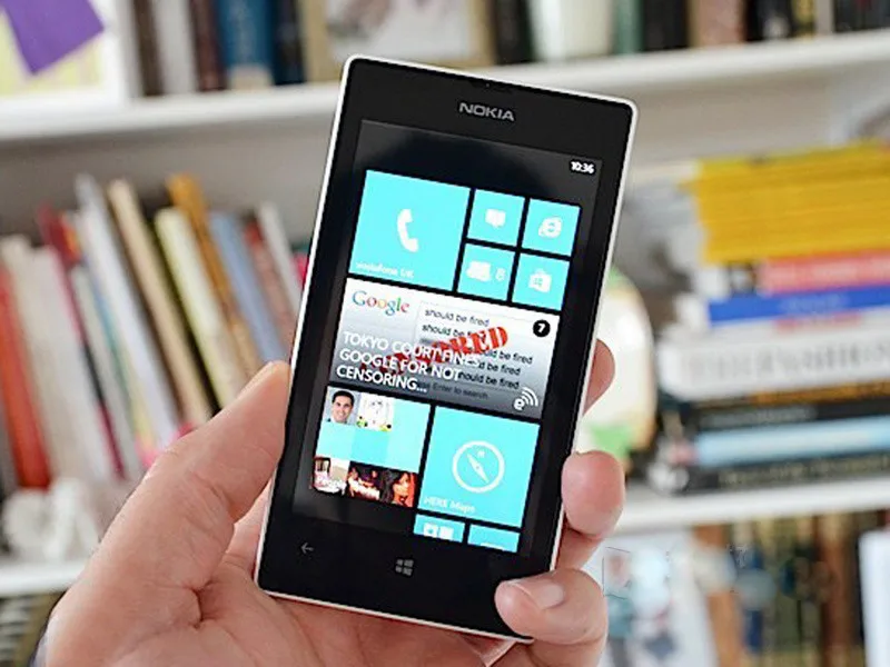 Отремонтированный мобильный телефон Nokia Lumia 520, 3G, двухъядерный, gps, Wi-Fi, 5MP, 4,0 дюймов, Windows Phone, 520, желтый и один год гарантии