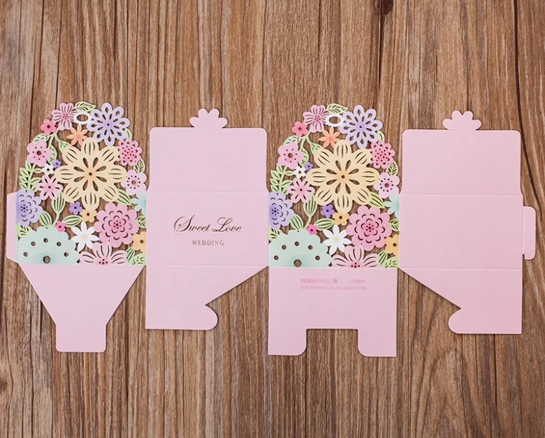 Лазерная резка цвет Флора свадьба конфеты коробка вечере подарочная | Дом и сад