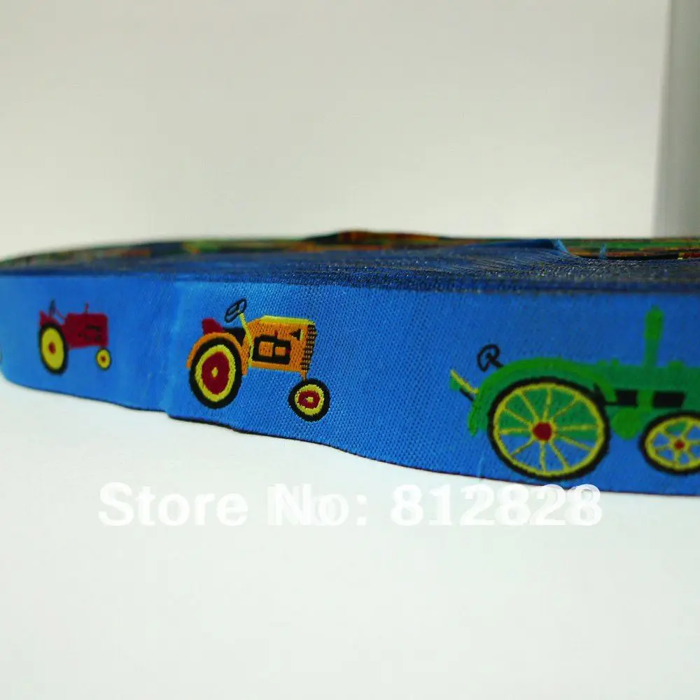 7/8 'དྷ мм широкоформатный трактор Королевского тона тканая жаккардовая лента