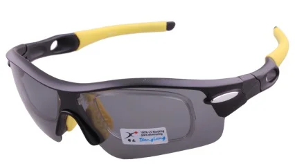 UV400 основные линзы Поляризационные уличные спортивные велосипедные мужские и женские солнцезащитные очки унисекс с 5 защитой линз солнцезащитные очки - Цвет: XQ114 black yelllow