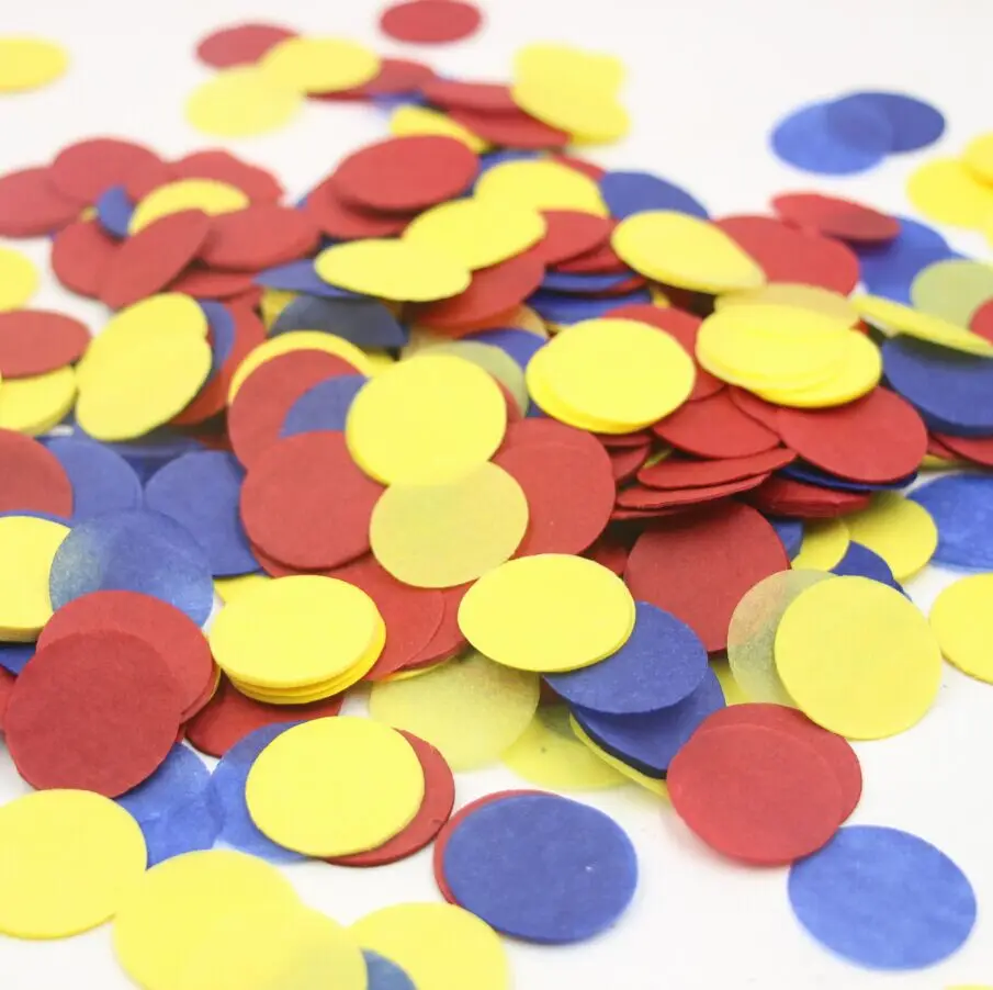 1000 шт 1 дюйм карнавал вечеринка Декор красный желтый и синий конфетти Соник цирк