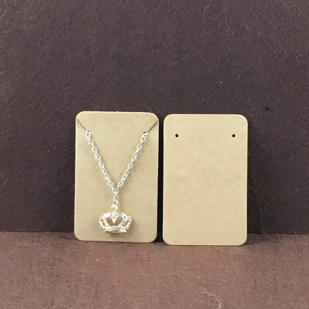 Новое поступление 200 шт./лот 9*5 5 см крафт бумага Круглый уголок ожерелье открытки