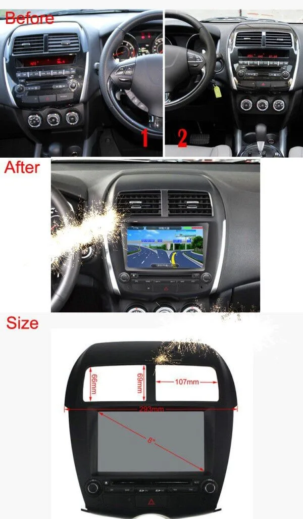 " Автомобильный dvd-плеер gps навигационная система для Mitsubishi ASX RVR Outlander Sport/PEUGEOT 4008/CITROEN C4 2010 2011 2012