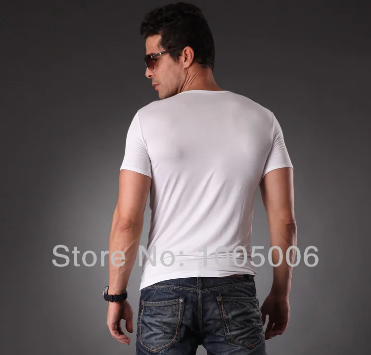 RL бренд Natrual модал Фитнес футболка для мужчин Slim Fit с круглым вырезом пустой простой белый Повседневный Летний стиль мужская одежда MT1354