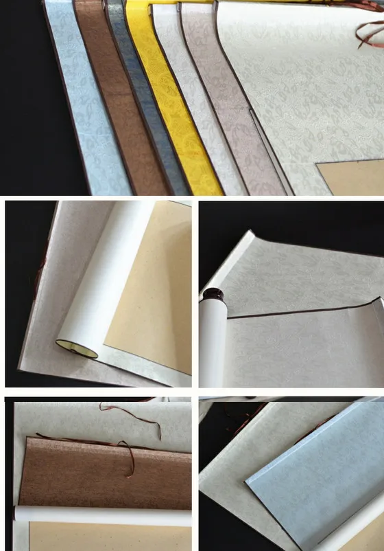 Бумажная прокрутка для китайской каллиграфии четыре фута полная пустая